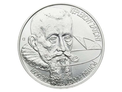 Stříbrná mince 200 Kč Formulovány Keplerovy zákony pohybu planet 2009 standard
