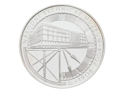 Stříbrná mince 200 Kč Založení Národního technického muzea 2008 standard