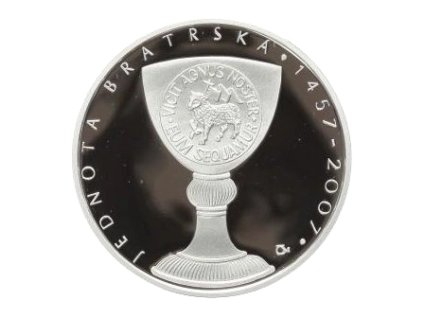 Stříbrná mince 200 Kč Založení Jednoty bratrské 2007 proof