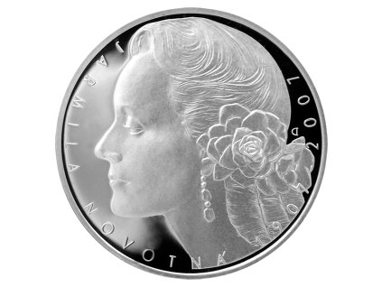 Stříbrná mince 200 Kč Jarmila Novotná 2007 proof