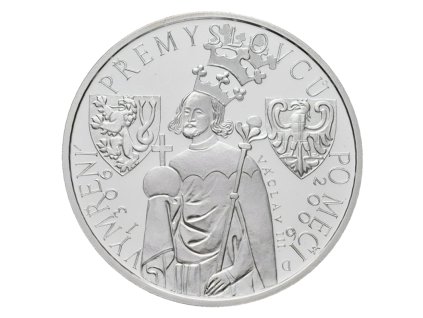 Stříbrná mince 200 Kč Vymření Přemyslovců po meči Václavem III. 2006 standard