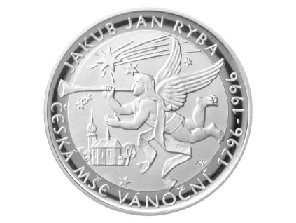 1674 stribrna mince 200 kc ceska mse vanocni jakuba jana ryby 1996 proof