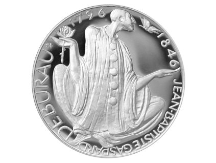 1680 stribrna mince 200 kc narozeni jean baptista gasparda deburaua 1996 proof