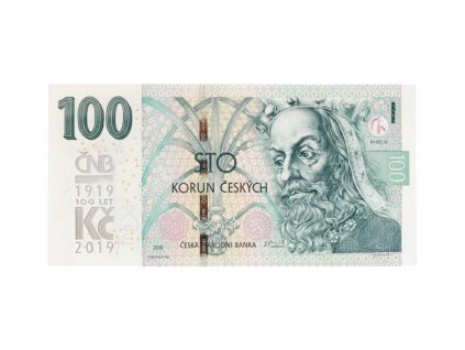 bankovka 100 Kč vzor 2018 s přítiskem A
