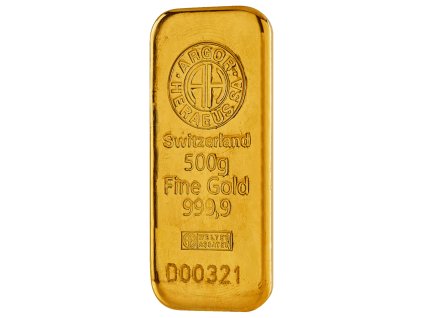zlaty slitek lity Argor Heraeus SA 500g A