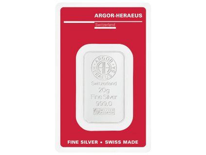 stribrny slitek Argor Heraeus SA 20g A