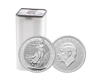 Stříbrná mince Britannia 1 Oz Tube