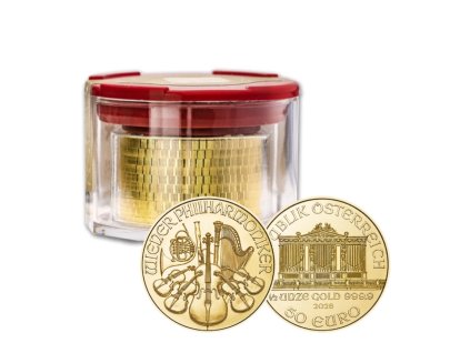 Zlatá mince Wiener Philharmoniker 1 2 Oz 10ks