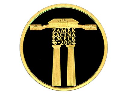 Zlatá mince 2000 Kč Empír - zámek Kačina 2004 proof
