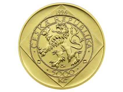 Zlatá mince 5 000 Kč 1996 Malý groš z r. 1587