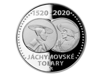 Stříbrná mince 200 Kč Zahájení ražby jáchymovských tolarů 2020 proof
