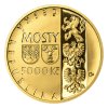 Zlatá mince 5000 Kč Jizerský most na trati Tanvald-Harrachov 2014 proof