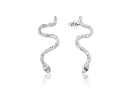 elegantne hadie nausnice striebro zirkony