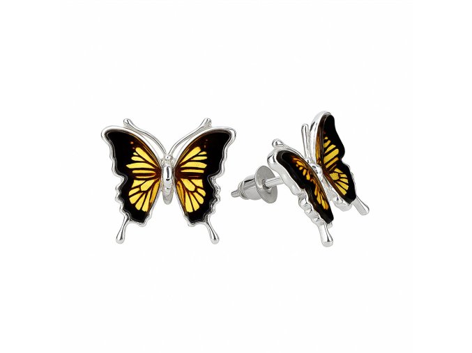 nausnice motyl jantar rhodiovane striebro 925.jpg