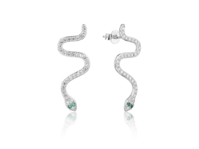 elegantne hadie nausnice striebro zirkony