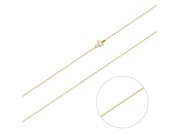 retiazka zlte zlato klasicke zapinanie