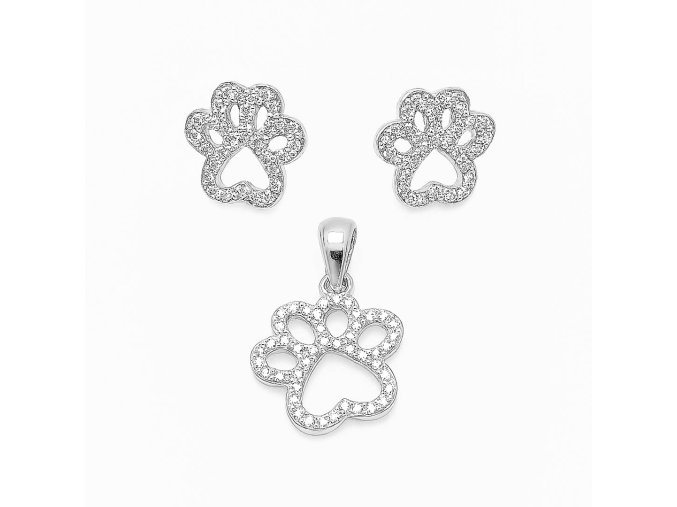 elegantny set striebro 925 labka so zirkonmi