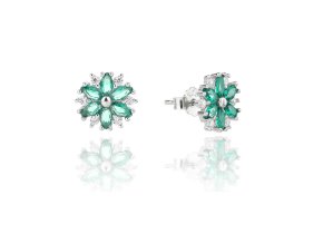 strieborne nausnice kvet so zelenymi zirkonmi.jpg