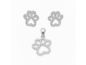 elegantny set striebro 925 labka so zirkonmi