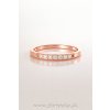 Zlatý briliantový prsteň z ružového zlata