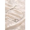 Dámsky strieborný náramok 925 s prepletenými srdcami