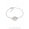 Elegantný strieborný náramok Strom života s čírymi zirkónmi