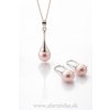 Set so svetloružovou perlou zo striebra 925