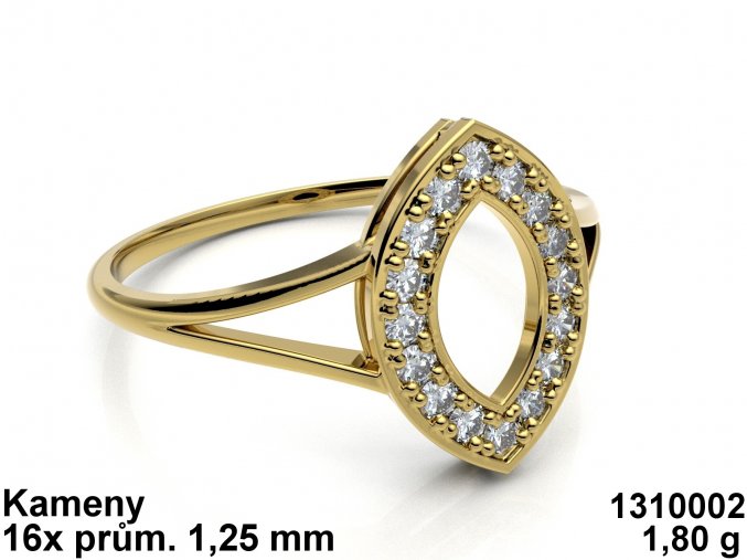 Au 585/1000 Zlatý prsten