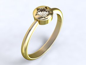 Au 585/1000 Zlatý prsten s kamenem