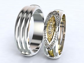 Au585 snubní prsteny