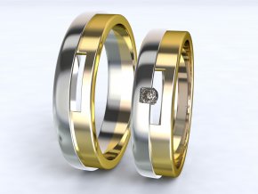 Au585 snubní prsteny