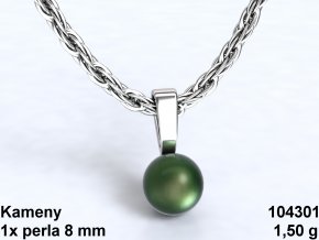 Au 585/1000 Zlatý přívěsek s perlou