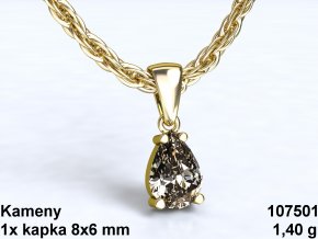 Au 585/1000 Zlatý přívěsek s kamenem