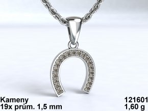 Au 585/1000 Zlatý přívěsek s kameny
