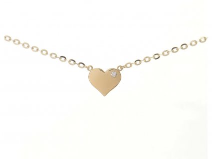 24198 zlaty nahrdelnik se srdickem 144 1304