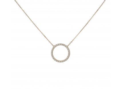 Zlatý náhrdelník s kroužkem N3019