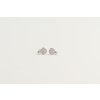 Peckové náušnice z bílého zlata s kamínky