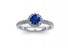 Zásnubní prsteny s modrým safírem