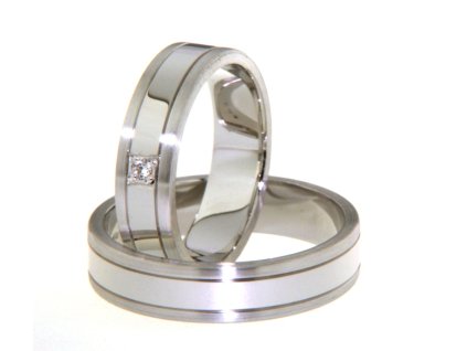 SNAU14B0066 Snubní prsteny dámský (Materiál Bílé zlato 14kt, Šířka 5, Velikost 40)