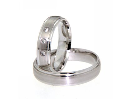 SNAU14B0024 Snubní prsteny dámský (Materiál Bílé zlato 14kt, Šířka 5, Velikost 40)