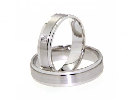 SNAU14B0017 Snubní prsteny dámský (Materiál Bílé zlato 14kt, Šířka 5, Velikost 40)
