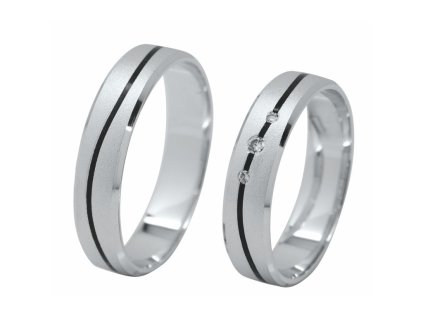 31P Snubní prsteny Retofy - Elegance dámský (Materiál Bílé zlato 14kt, Šířka 4.7, Velikost 40)