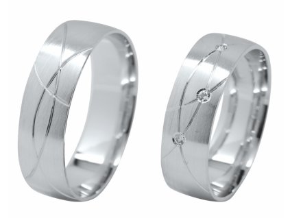 31R Snubní prsteny - New dámský (Materiál Bílé zlato 14kt, Šířka 6, Velikost 40)
