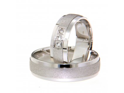 SNAU14B0051 Snubní prsteny pánský (Materiál Bílé zlato 14kt, Šířka 6, Velikost 40)