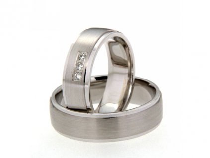 SNAU14B0033 Snubní prsteny pánský (Materiál Bílé zlato 14kt, Šířka 6, Velikost 40)