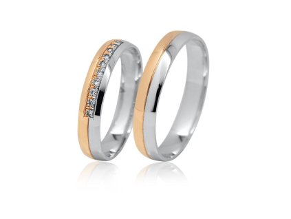 Snubní prsteny Retofy 60Dk pánský (Materiál Bílé zlato 14kt, Šířka 3.8, Velikost 40)