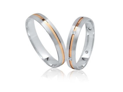 Snubní prsteny Retofy 60Ik pánský (Materiál Bílé zlato 14kt, Šířka 3.8, Velikost 40)