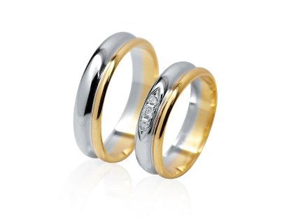 Snubní prsteny Retofy 14B pánský (Materiál Bílé zlato 14kt, Šířka 5.25, Velikost 40)