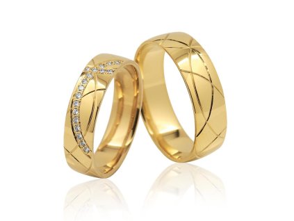 Snubní prsteny Retofy 31Bu dámský (Materiál Bílé zlato 14kt, Šířka 5.2, Velikost 40)