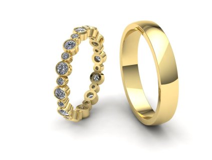 Snubní prsteny SN21004 pánský (Materiál Bílé zlato 14kt, Šířka 4, Velikost 40)